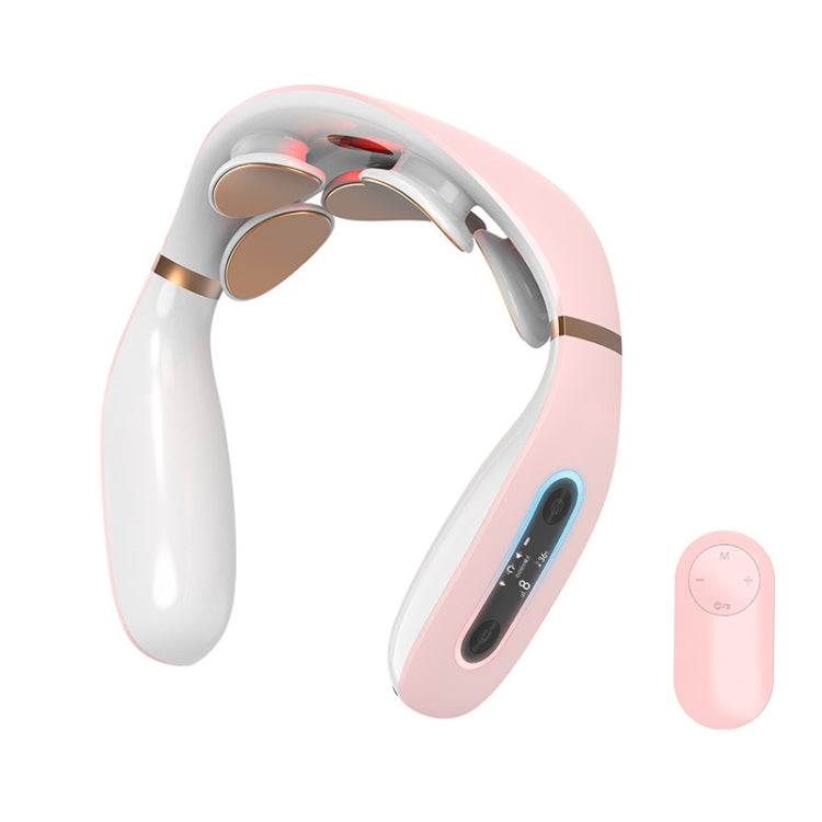 T12 Home Mini Automatic Pulse Smart Cervical Massager, Style: Flagship Model (Pink)