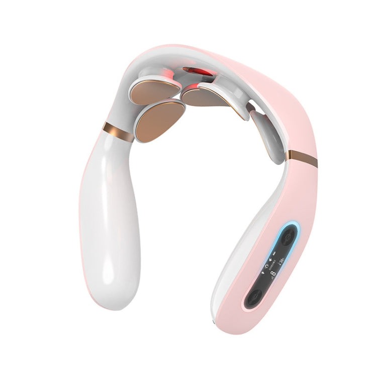 T12 Home Mini Automatic Pulse Smart Cervical Massager, Style: Standard Model (Pink)