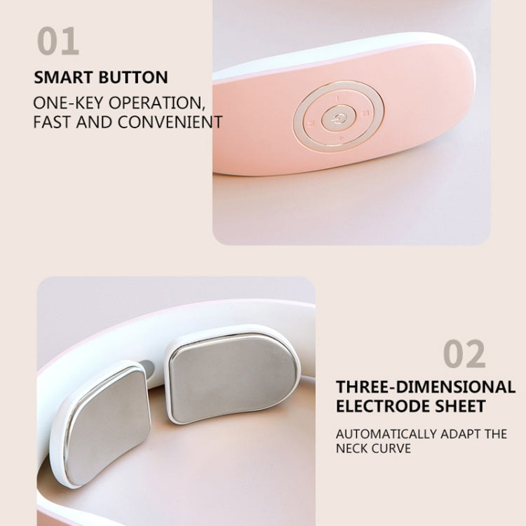 Smart Home Pulse Voice Mini Cervical Massager, Style: Standard Model(White)
