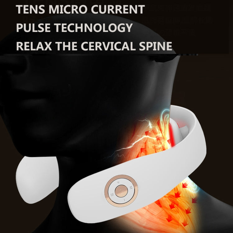 Smart Home Pulse Voice Mini Cervical Massager, Style: Standard Model(White)