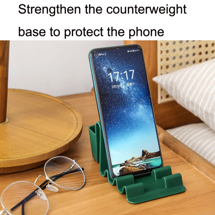 10 PCS Portable Wave Multi-Angle Adjustable Phone Holder(Green)