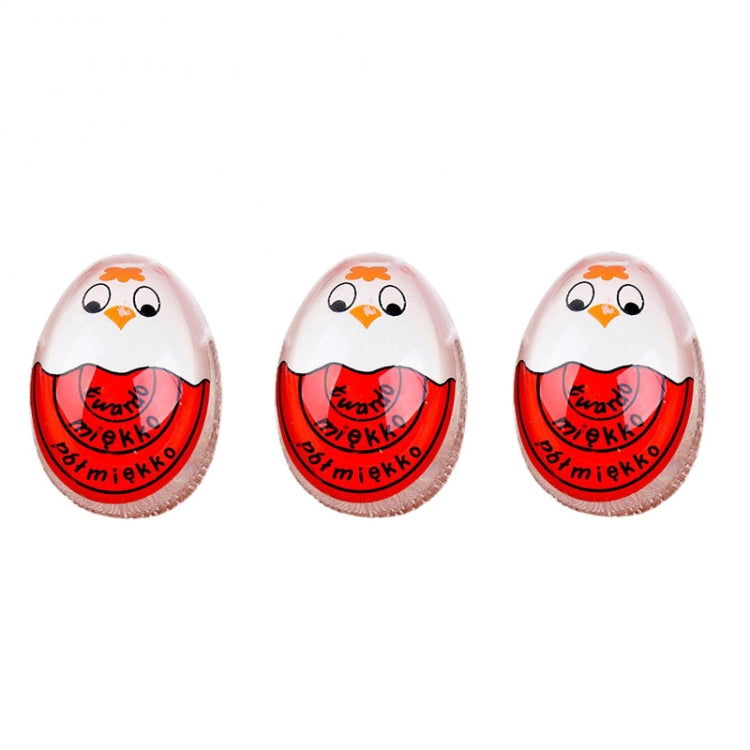 3 PCS Boiled Egg Timer Reminder Color-changing Cartoon Egg Timer, Specification: Red Chick