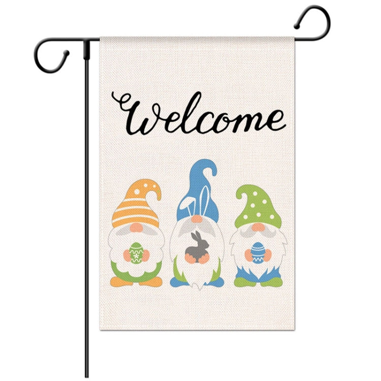 2 PCS Easter Decorative Linen Strong and Durable Garden Flag