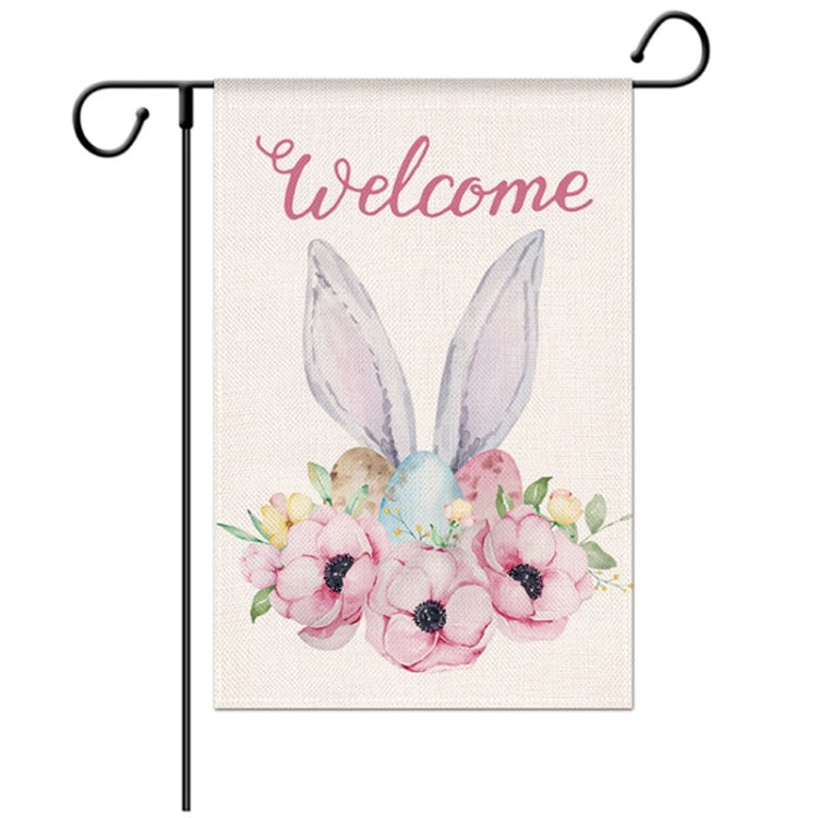 2 PCS Easter Decorative Linen Strong and Durable Garden Flag
