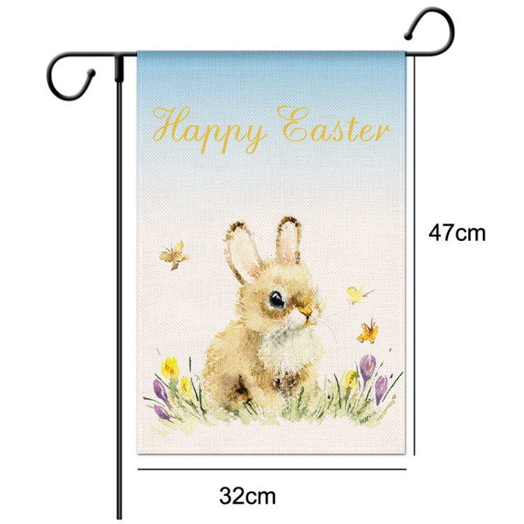 2 PCS Easter Decorative Linen Strong and Durable Garden Flag