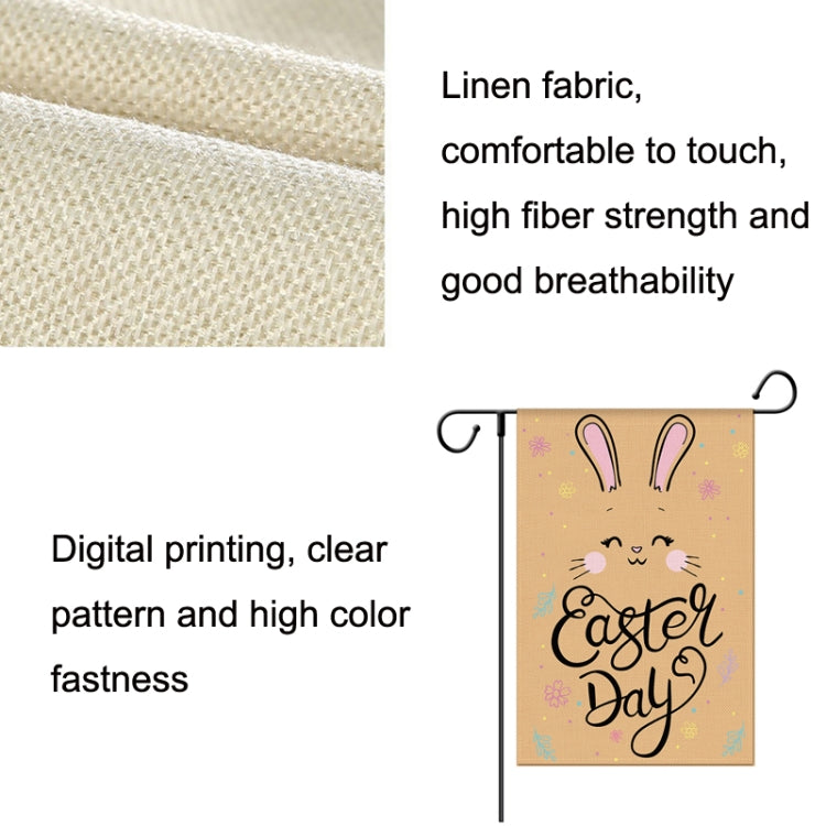 2 PCS Easter Decorative Linen Strong and Durable Garden Flag