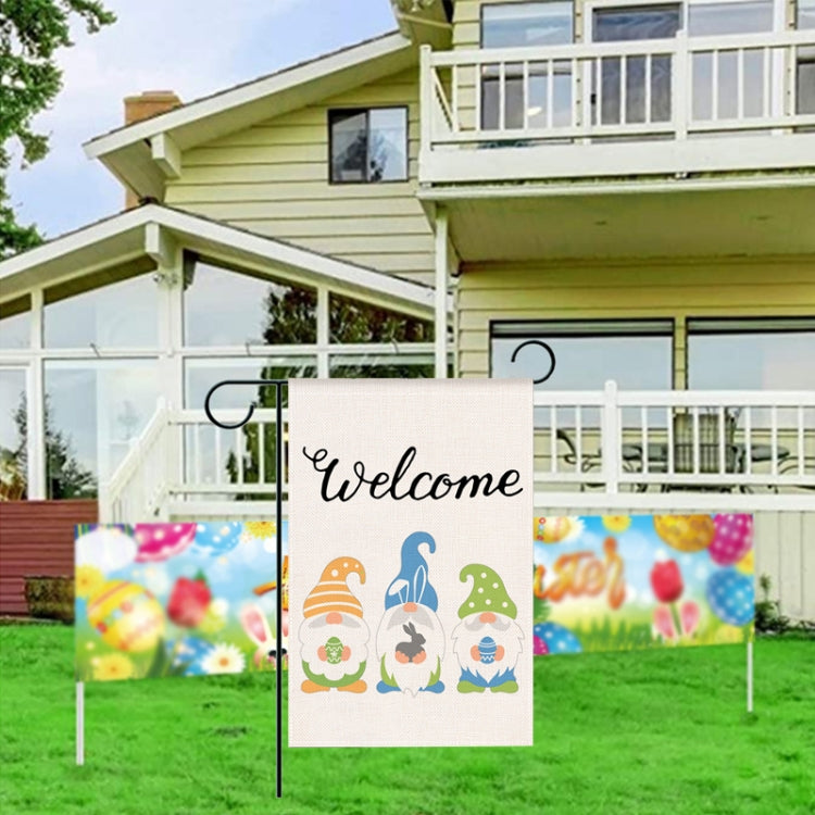 2 PCS Easter Decorative Linen Strong and Durable Garden Flag