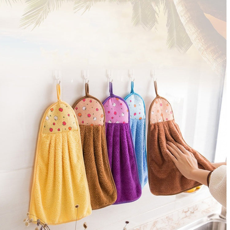 10 PCS Kitchen Hand Towel Absorbent Coral Fleece Thickened Rag