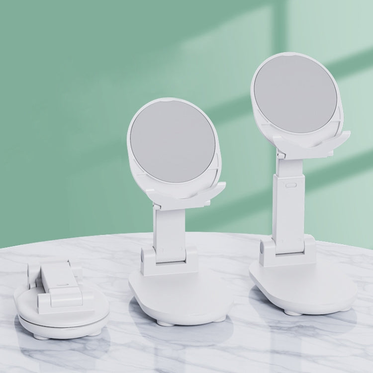 T1 Home Desktop Mobile Phone Selfie Live Broadcast Bracket, Colour: White