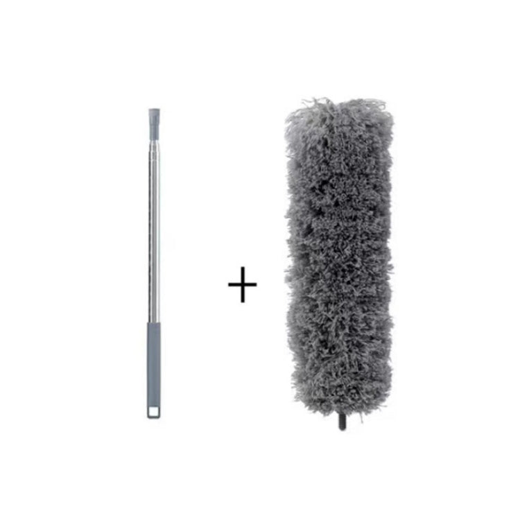 2.5m Retractable One Rod Multi-head Cleaning Tool Set Pole+Gray Head