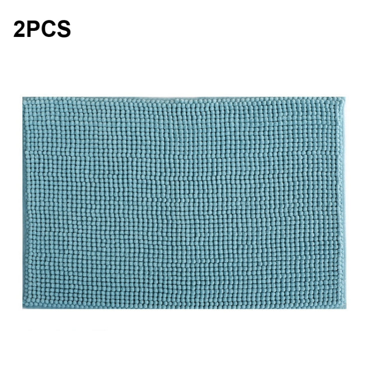 2 PCS Short-haired Large Particle Chenille Carpet Absorbent Doormat, Size: 40x60cm