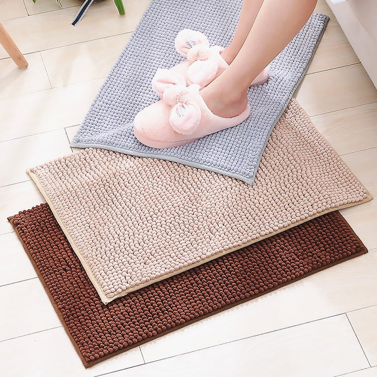2 PCS Short-haired Large Particle Chenille Carpet Absorbent Doormat, Size: 40x60cm