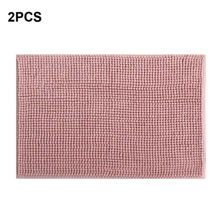 2 PCS Short-haired Large Particle Chenille Carpet Absorbent Doormat, Size: 50x80cm