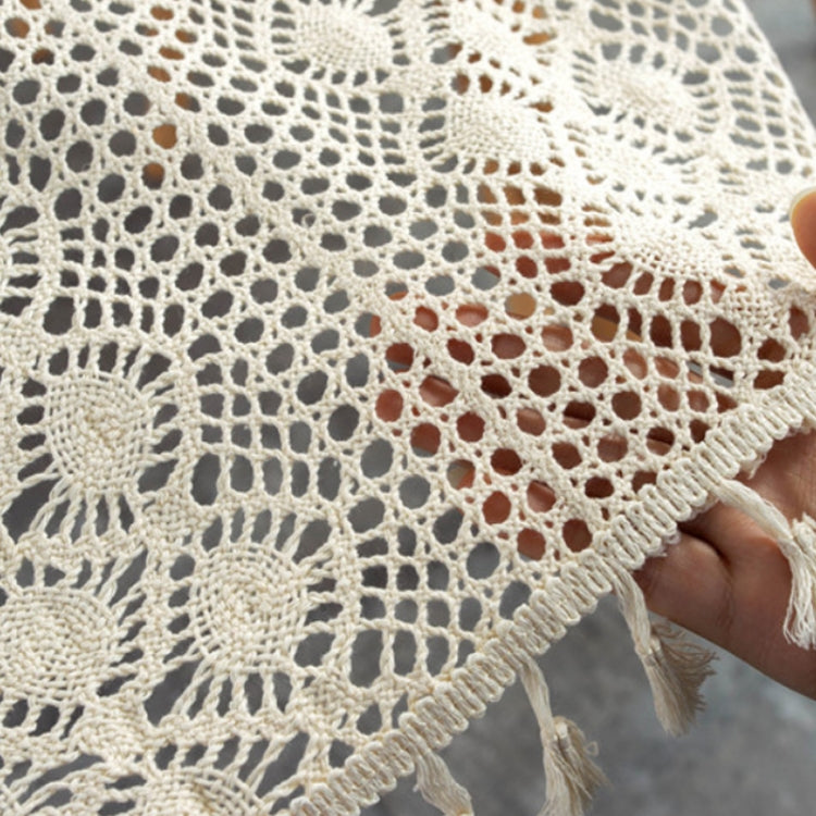 Widened And Stitched Rustic Knitted Hollow Tablecloth, Size: 30x180cm