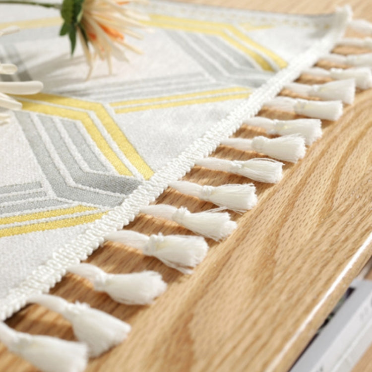 Home TV Cabinet Shoe Cabinet Chenille Polyester Tassel Tablecloth, Size: 35x180cm
