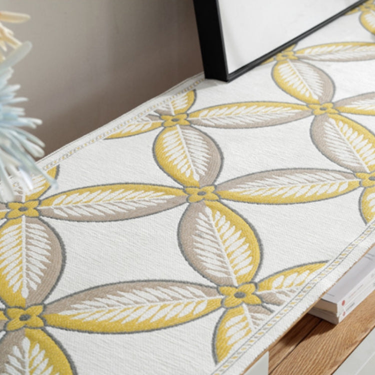 Home TV Cabinet Shoe Cabinet Chenille Polyester Tassel Tablecloth, Size: 35x250cm