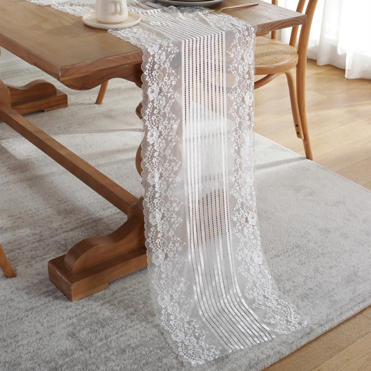 Romantic Lace Table Runner Wedding Decoration, Size: 260cm
