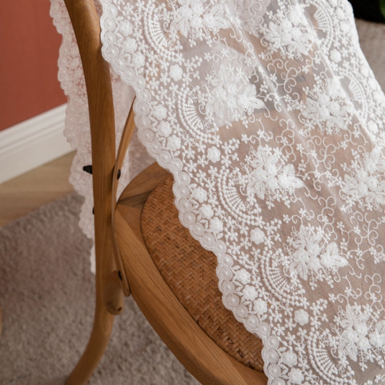 Romantic Lace Embroidered Table Runner Wedding Decoration, Size: 40x260cm