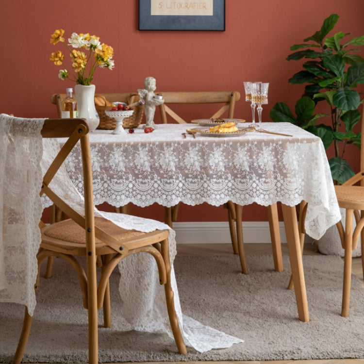 Romantic Lace Embroidered Table Runner Wedding Decoration, Size: 40x260cm