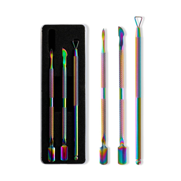 3 PCS / Set Gold-Plated Beauty Steel Push Stainless Steel To Dead Skin Tool(GT-02)