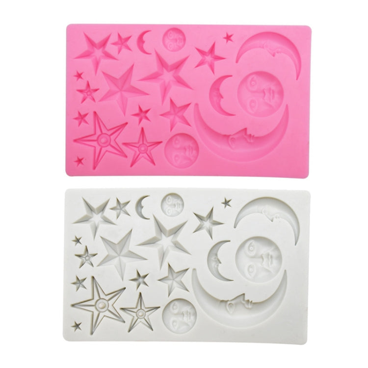Star Moon Face Chocolate Clay DIY Silicone Mold
