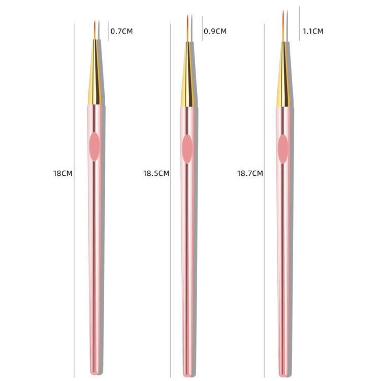 3 Sets 3 In 1 Electric Plating Rod Manicure Pencil(Rose Gold)