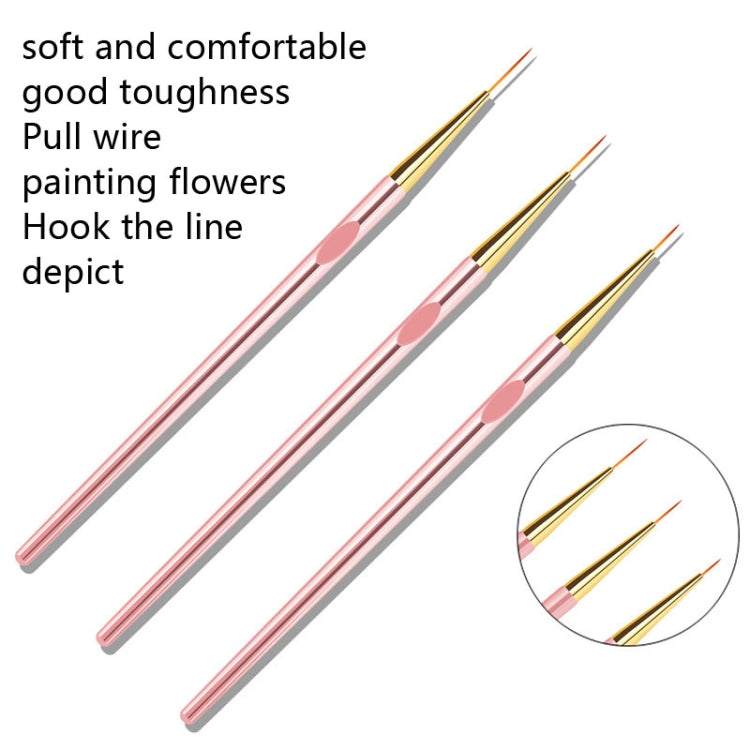 3 Sets 3 In 1 Electric Plating Rod Manicure Pencil(Rose Gold)
