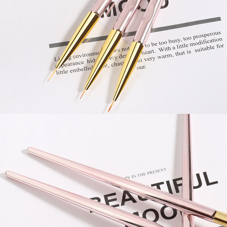 3 Sets 3 In 1 Electric Plating Rod Manicure Pencil(Rose Gold)