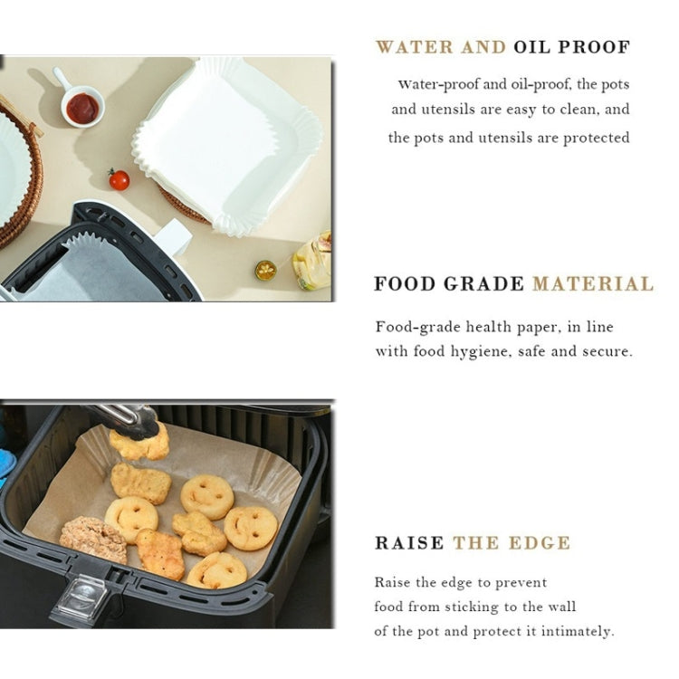 3 PCS Air Fryer Liner Baking Oil-absorbing Oil-proof Paper Tray