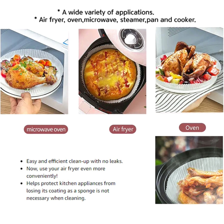 3 PCS Air Fryer Liner Baking Oil-absorbing Oil-proof Paper Tray