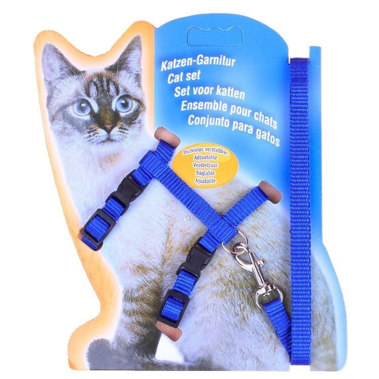 5 PCS I-shaped Nylon Cat Leash Pet Chest Strap
