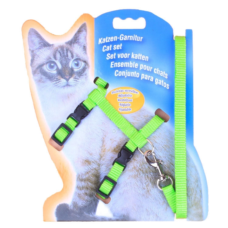 5 PCS I-shaped Nylon Cat Leash Pet Chest Strap
