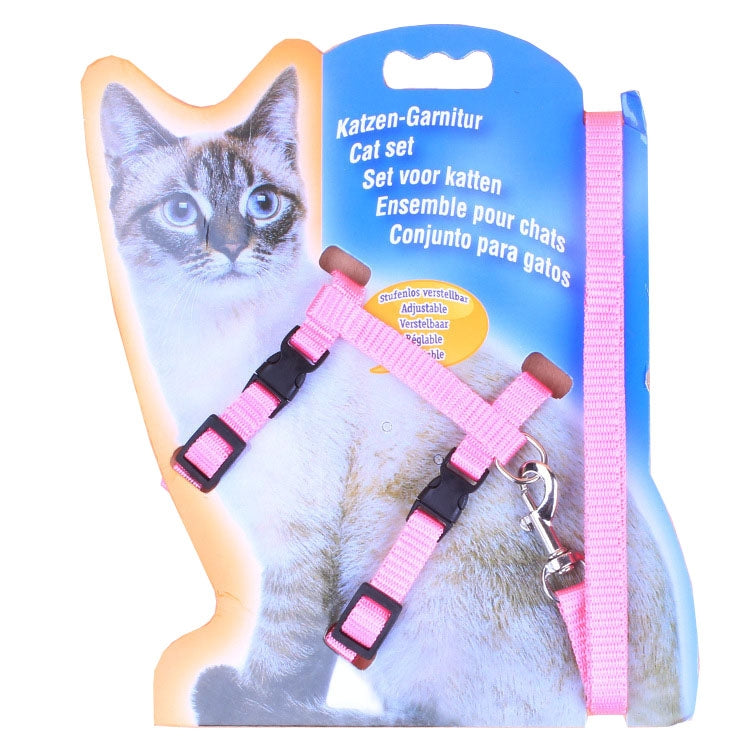 5 PCS I-shaped Nylon Cat Leash Pet Chest Strap
