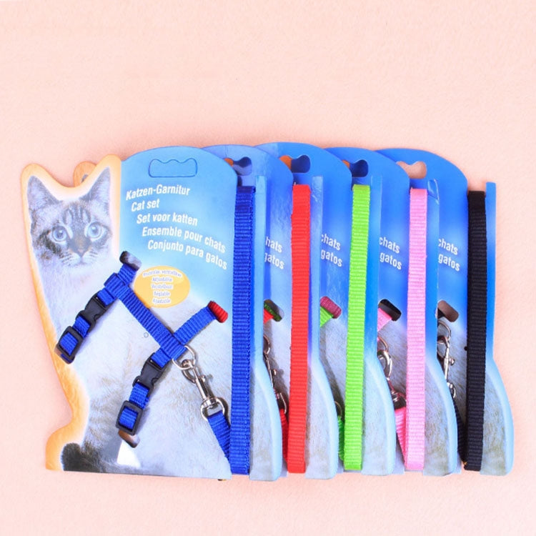 5 PCS I-shaped Nylon Cat Leash Pet Chest Strap