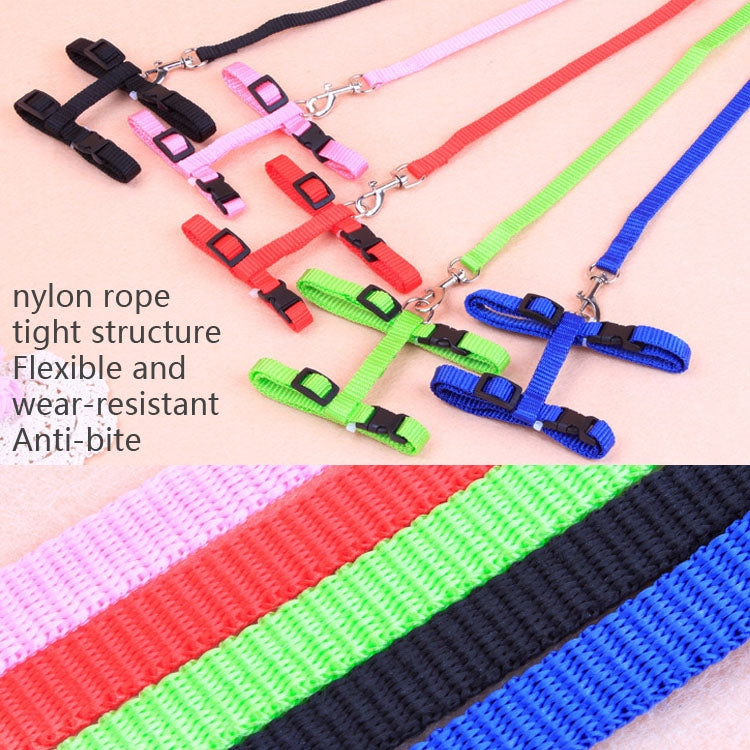 5 PCS I-shaped Nylon Cat Leash Pet Chest Strap