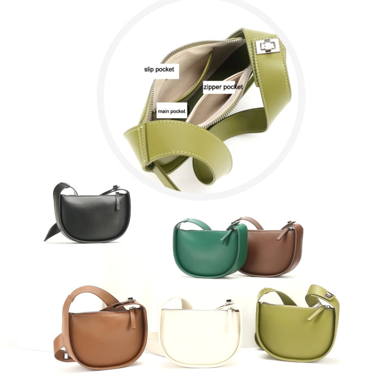 Niche Semi-Circular Saddle Underarm Bag Vintage Simple Shoulder Diagonal Bag