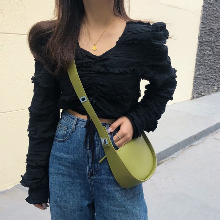 Niche Semi-Circular Saddle Underarm Bag Vintage Simple Shoulder Diagonal Bag