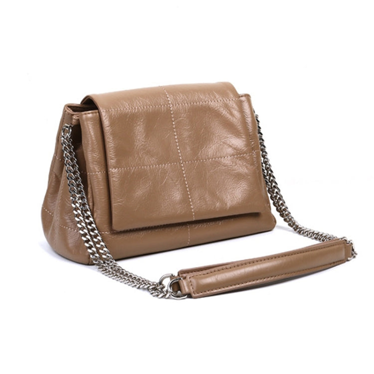 Simple Fashion Small Square Bag Linger Chain Soft Leather Shoulder Bag
