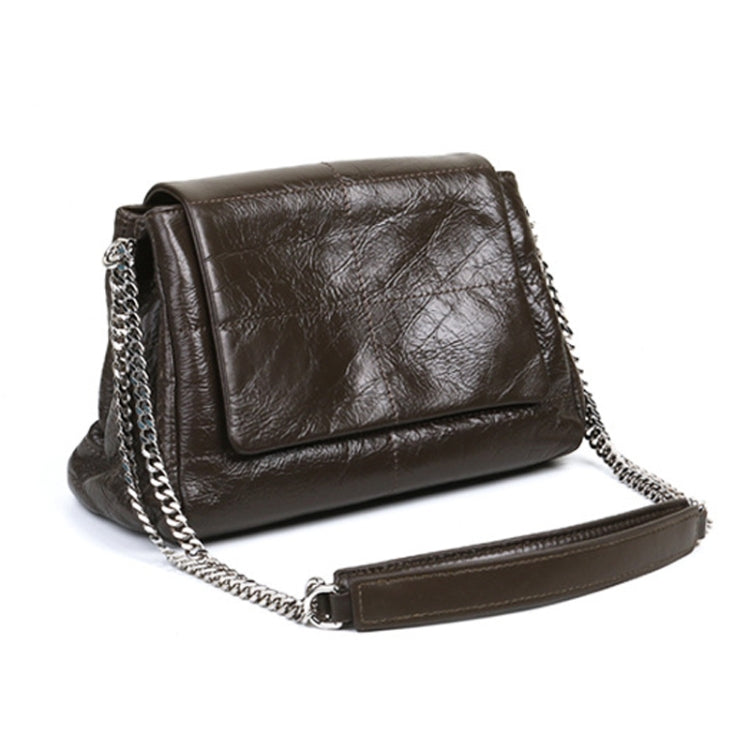 Simple Fashion Small Square Bag Linger Chain Soft Leather Shoulder Bag