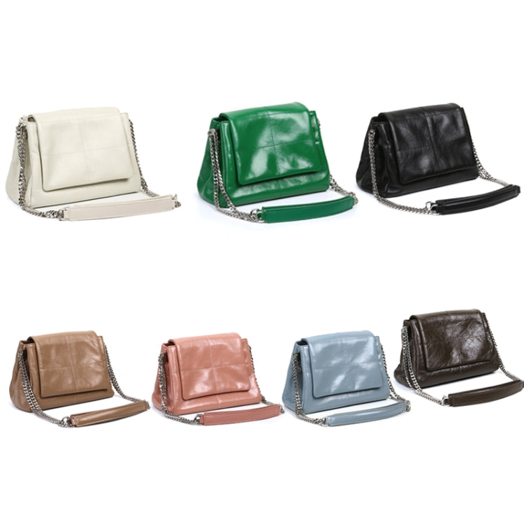 Simple Fashion Small Square Bag Linger Chain Soft Leather Shoulder Bag
