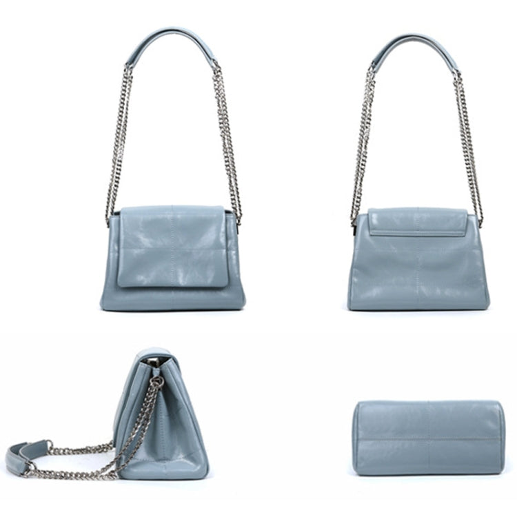 Simple Fashion Small Square Bag Linger Chain Soft Leather Shoulder Bag