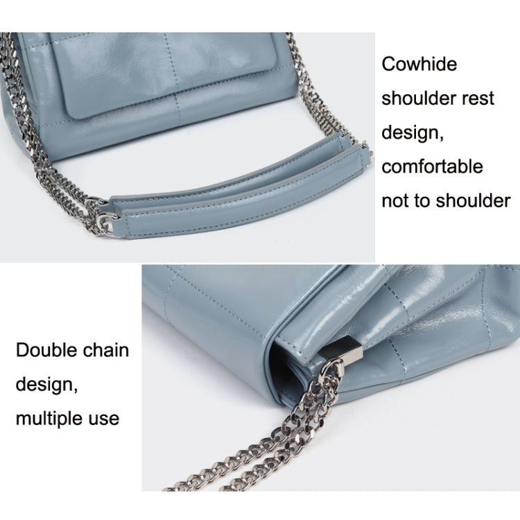 Simple Fashion Small Square Bag Linger Chain Soft Leather Shoulder Bag
