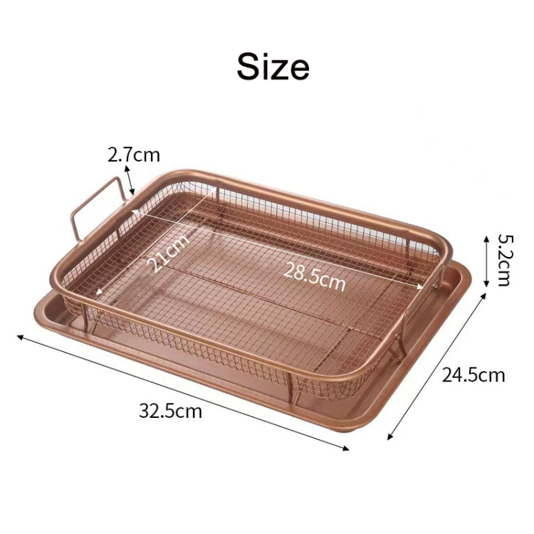 Oven Baking Stainless Steel Baking Pan Drain The Oil Mold, Specification: Square White