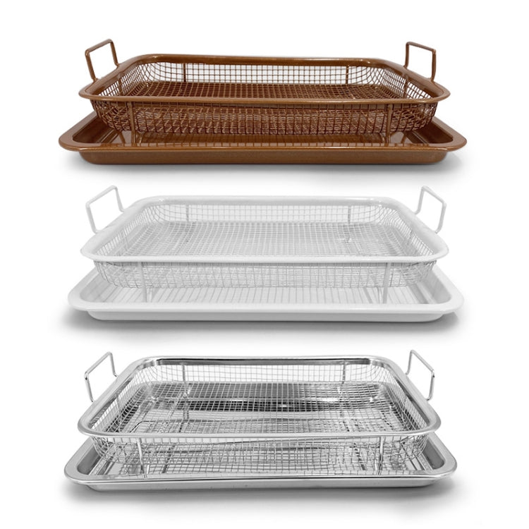 Oven Baking Stainless Steel Baking Pan Drain The Oil Mold, Specification: Square Stainless Steel