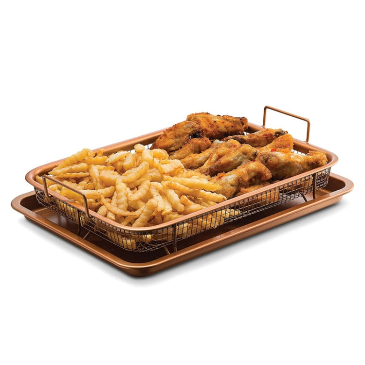 Oven Baking Stainless Steel Baking Pan Drain The Oil Mold, Specification: Square Stainless Steel