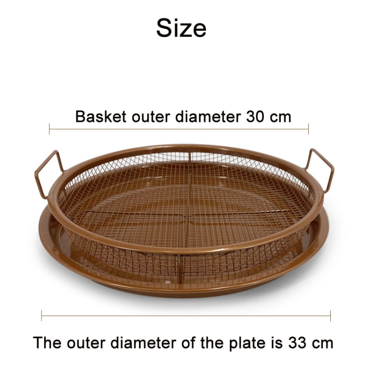 Oven Baking Stainless Steel Baking Pan Drain The Oil Mold, Specification: Round White