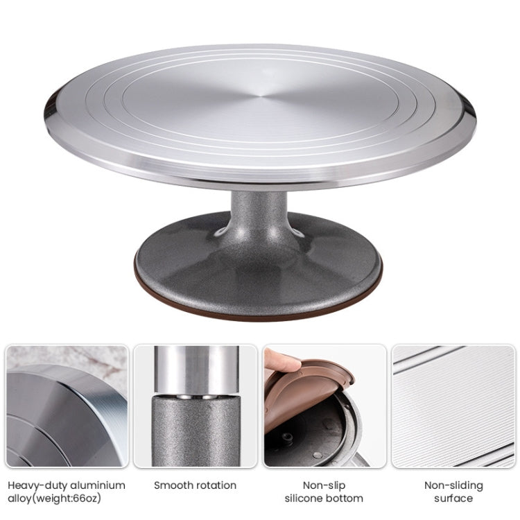 Aluminum Alloy Cake Anti-skid Decoration Turntable(12-inch)
