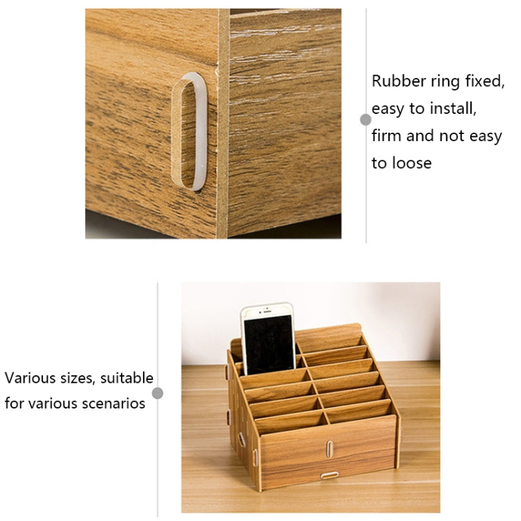 D-86 Office Conference Classroom Mobile Phone Storage Box, Style: 36 Grids (Oak)