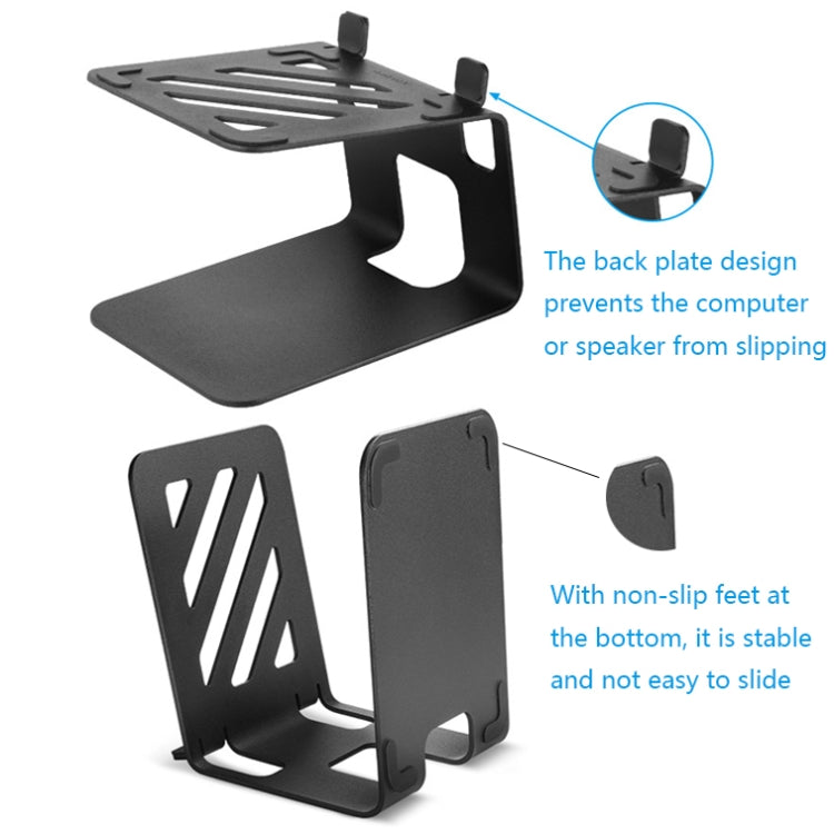 Portable Cooling All-aluminum Speaker Laptop Stand Double Layer