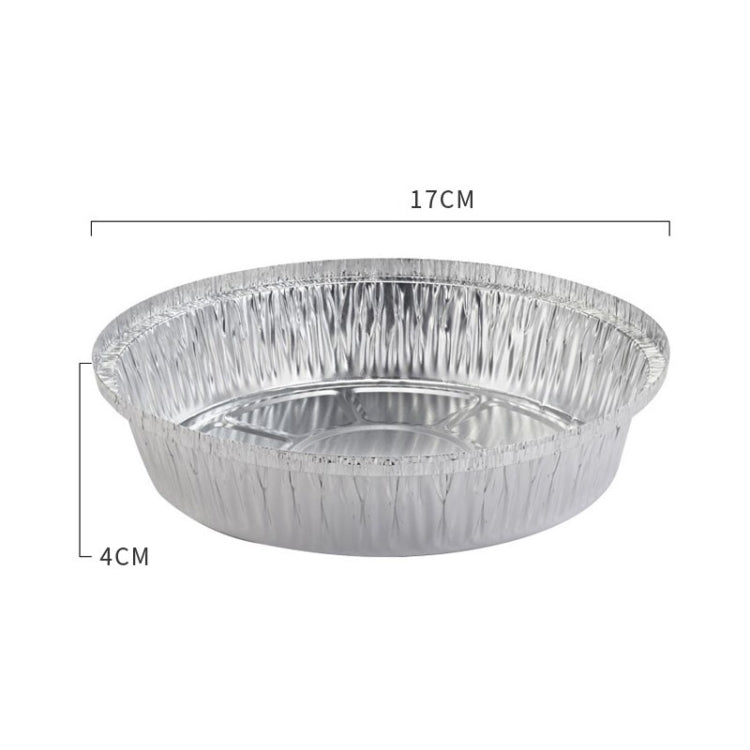 50 PCS / Set Thickened Circular Baking Tray Grilled Meat Paper, Specification: 6.5 inch(Silver White)